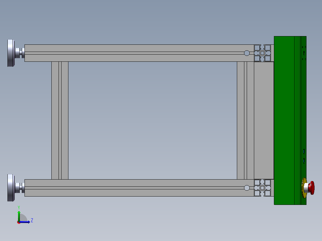0.5米接驳台（SMT生产线之间的连接）左视图