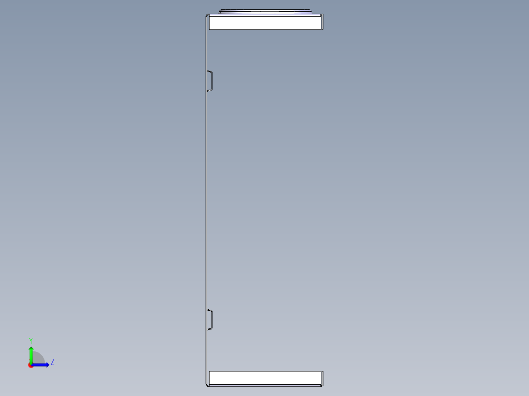 在catia 11中构建钣金电源箱机箱左视图