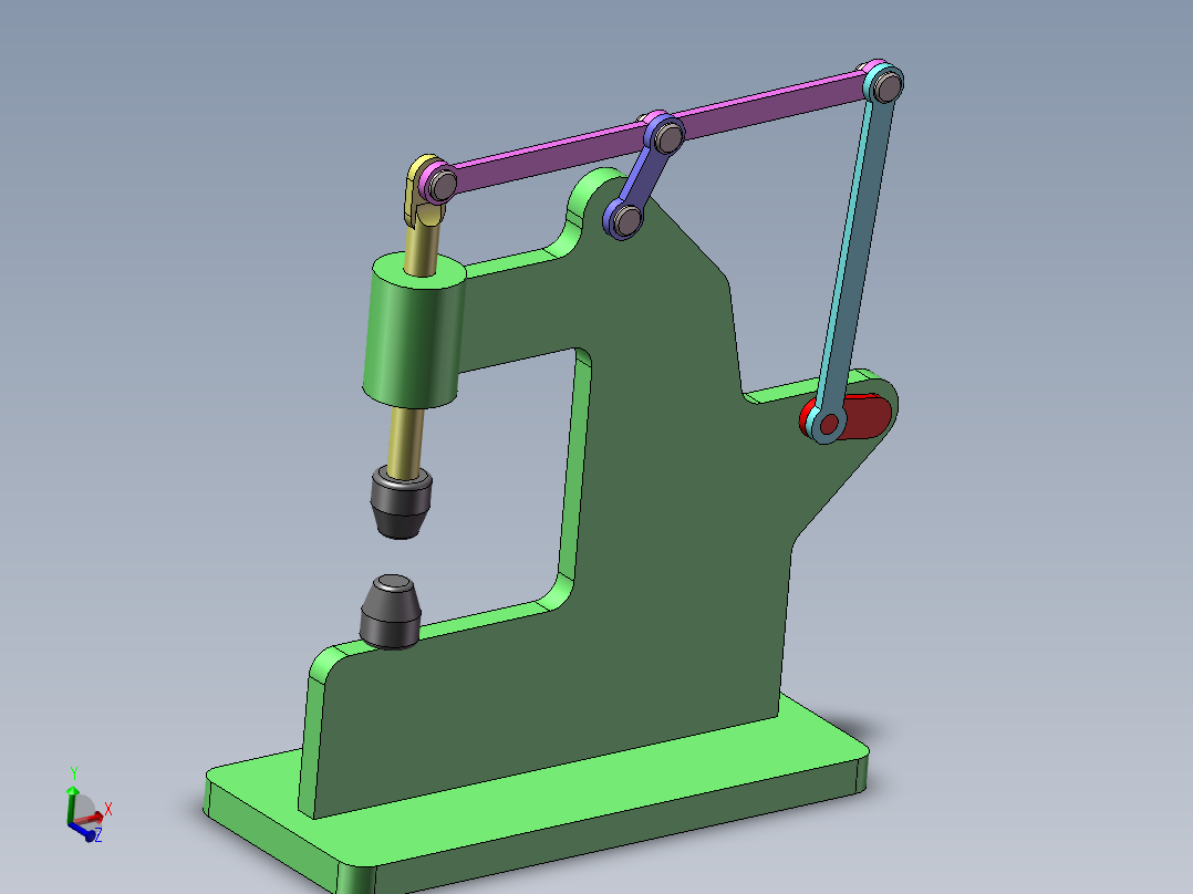 六杆曲柄滑块动力锤