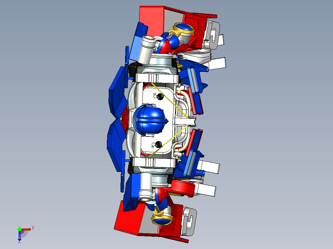 新型擎天柱机器人俯视图
