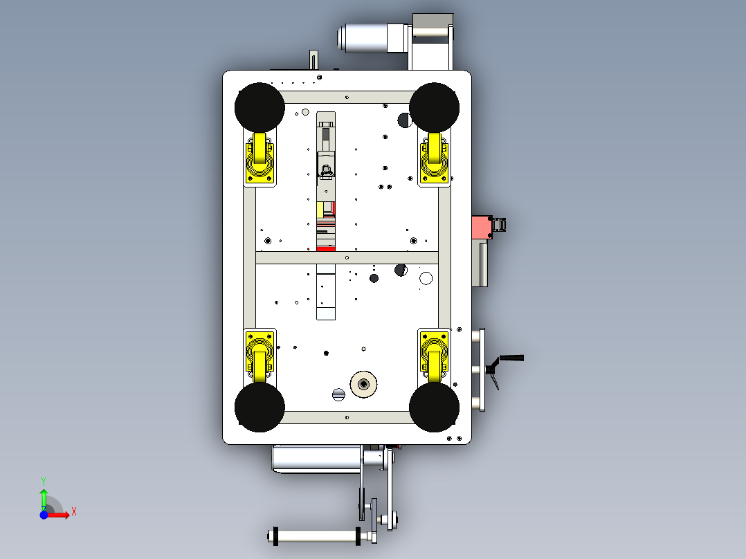 三代手机电池贴标机（全自动四面贴标机）前视图