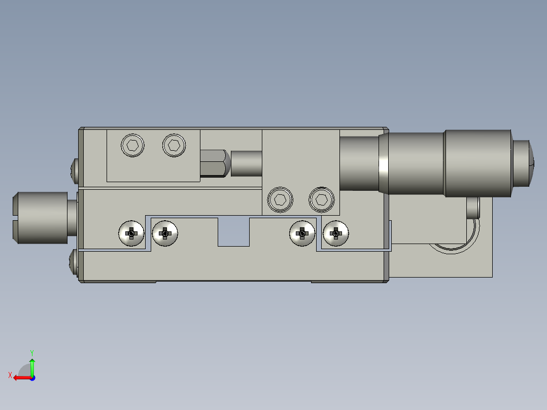XY轴线性滚柱型滑台H4YKL60(云点零件后视图