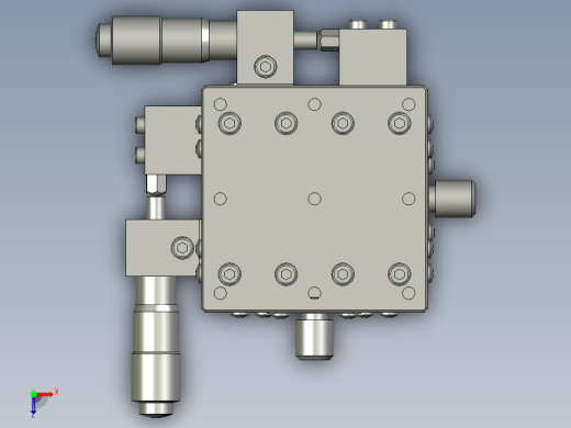 XY轴线性滚柱型滑台H4YKL60(云点零件俯视缩略图