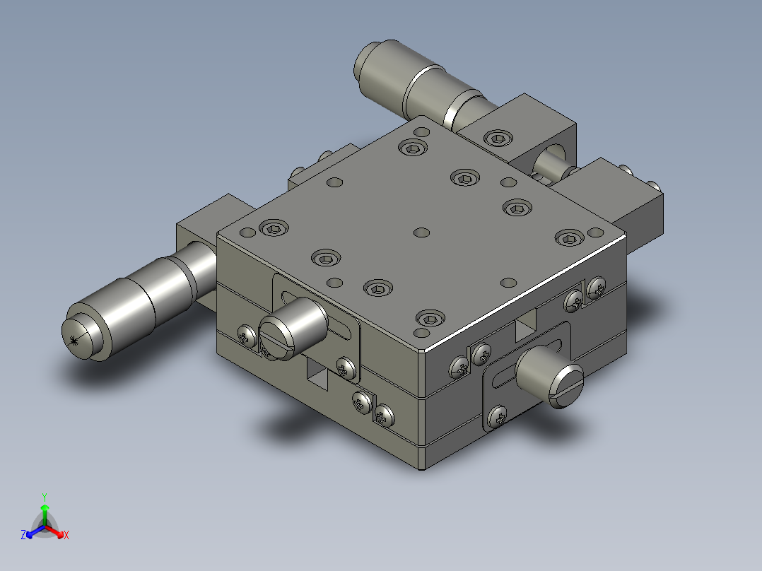 XY轴线性滚柱型滑台H4YKL60(云点零件正等轴测图