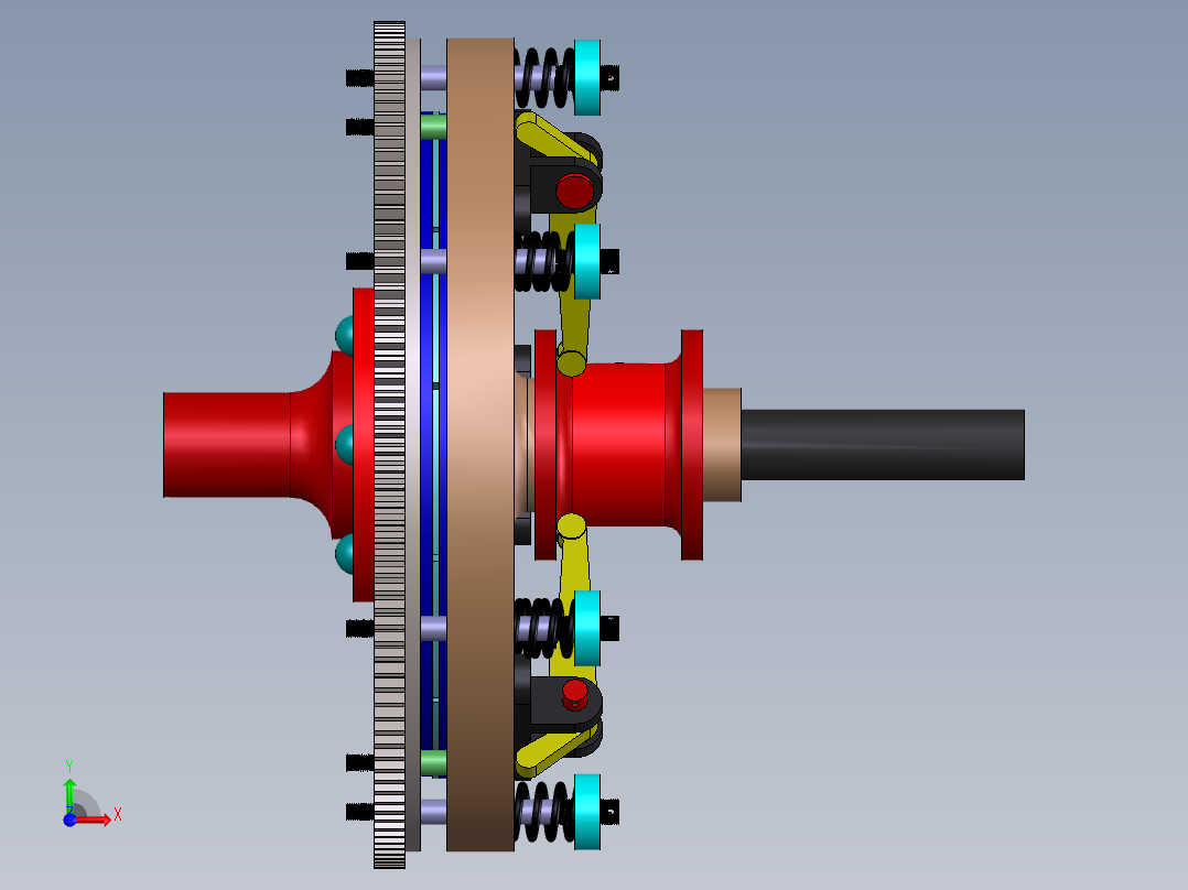 单片式离合器前视图