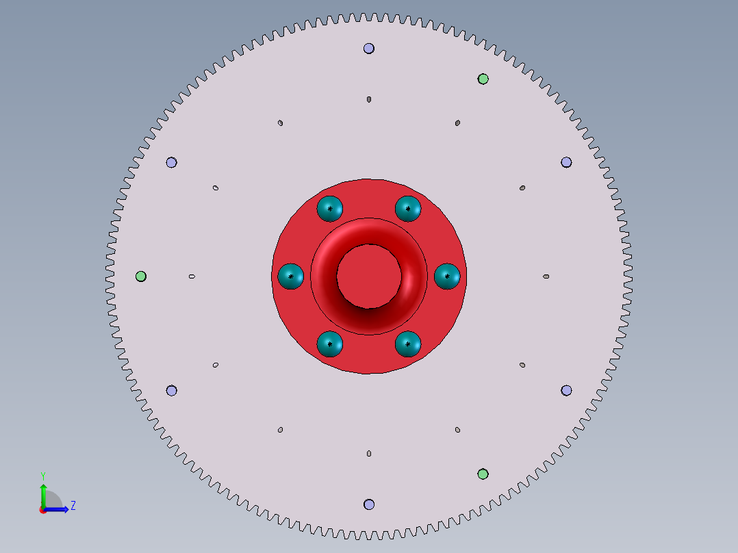单片式离合器左视图