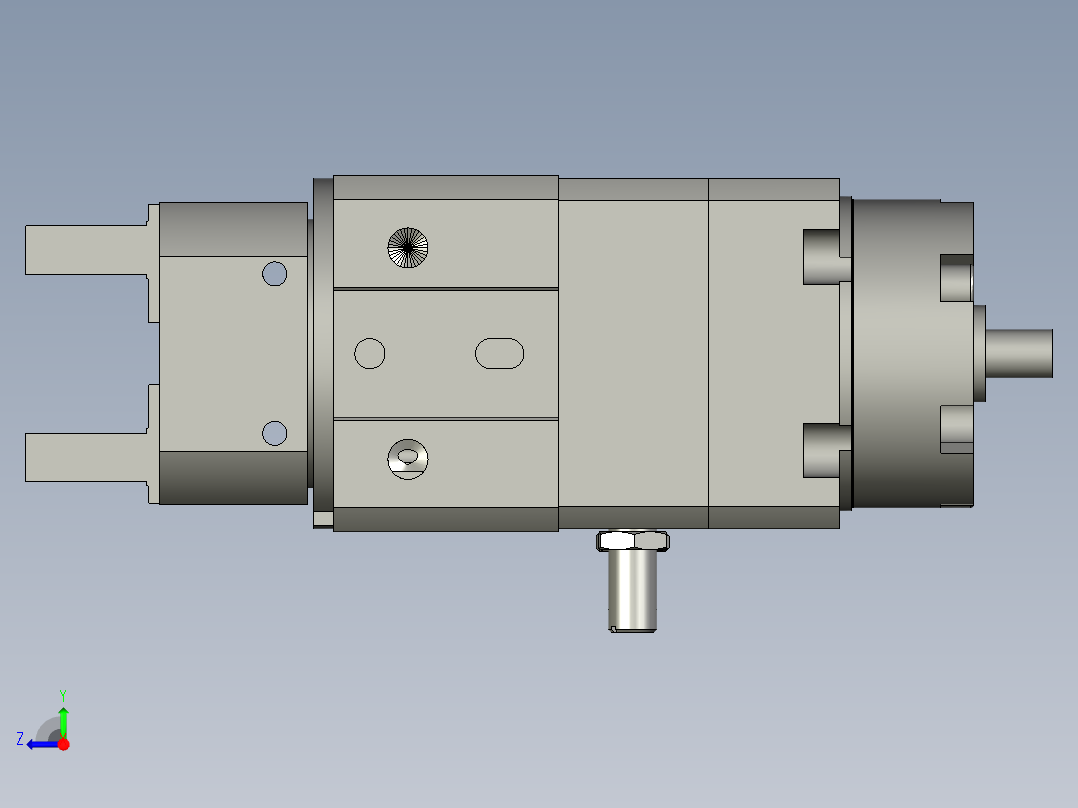 气立可回转机械夹RMZ20B-y右视图