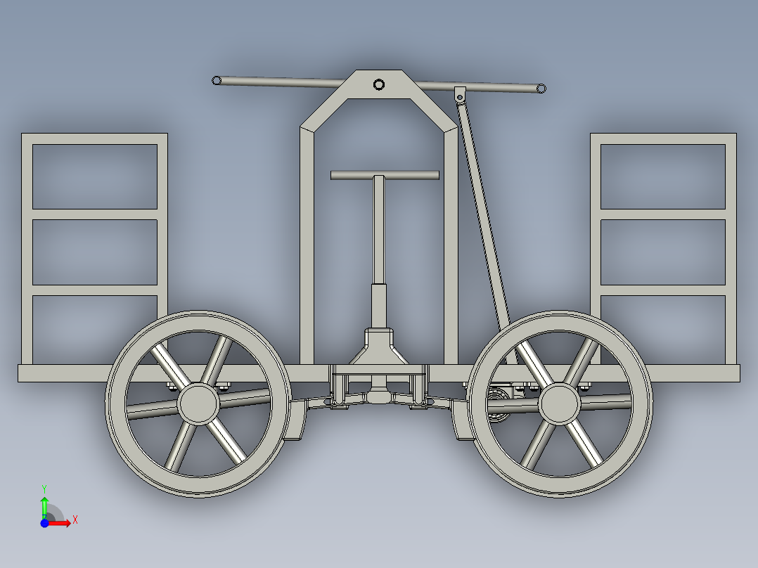地铁牵引轨道车前视图