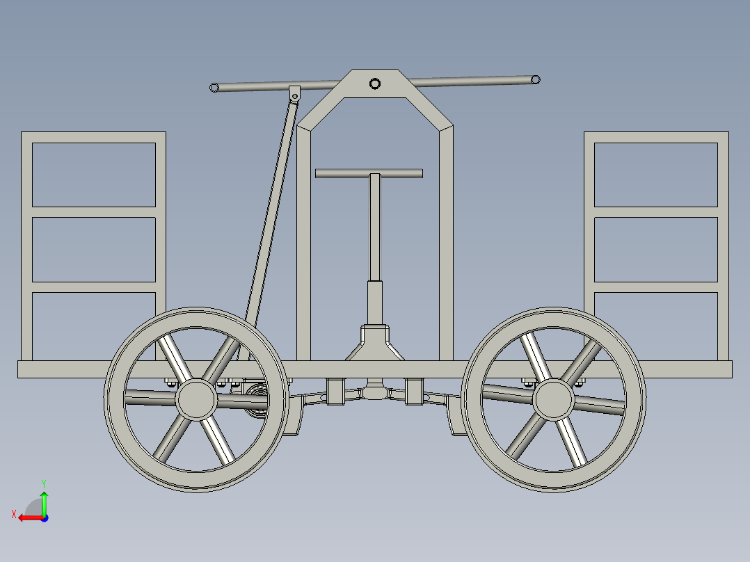 地铁牵引轨道车后视图