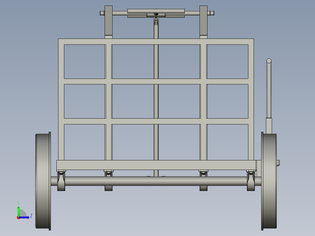 地铁牵引轨道车左视图