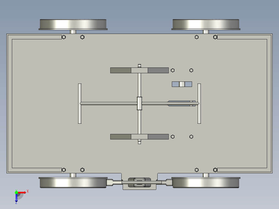 地铁牵引轨道车俯视图