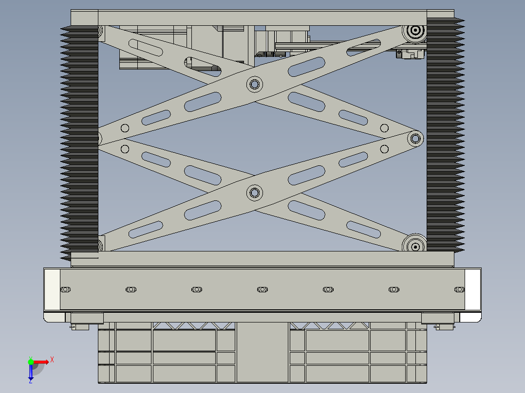 剪叉式举升机构俯视图