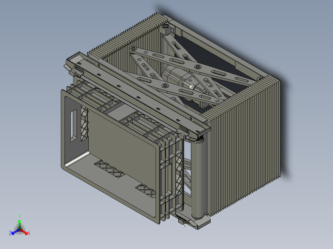 剪叉式举升机构正等轴测图