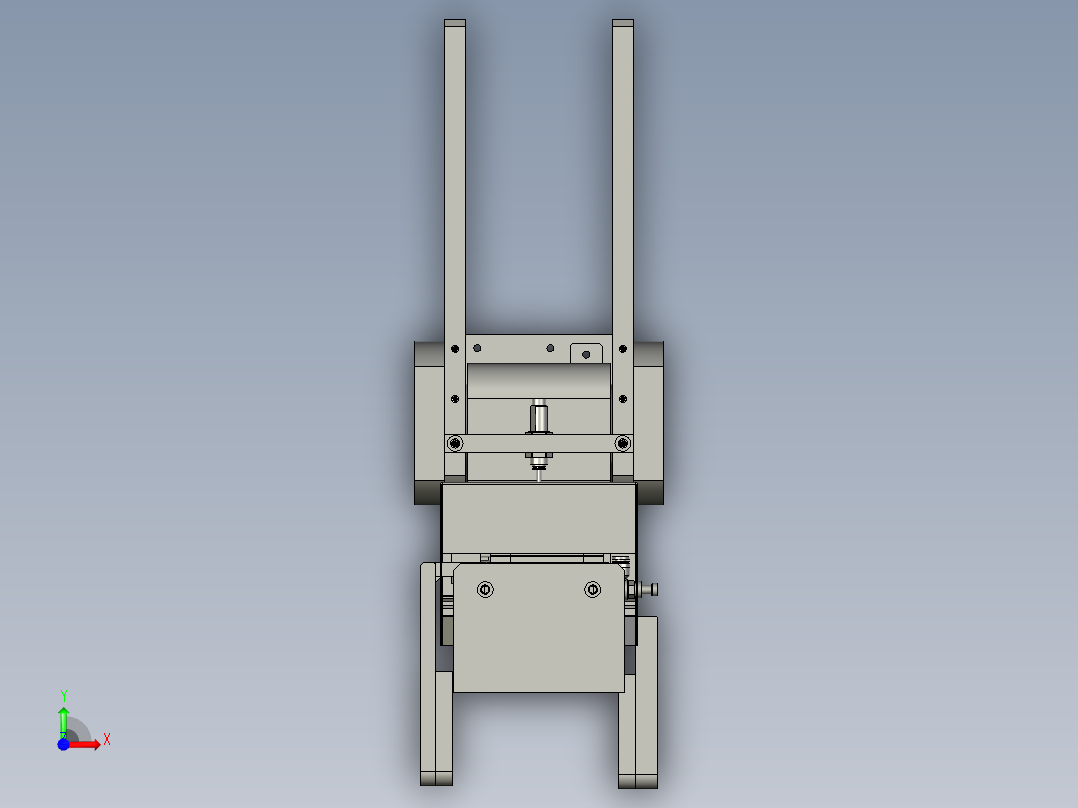 WRT-E01-14电池搬运夹爪装配体前视图