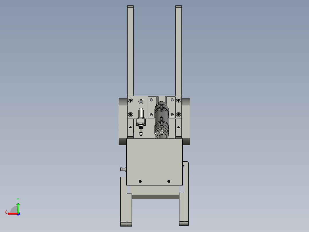 WRT-E01-14电池搬运夹爪装配体后视图