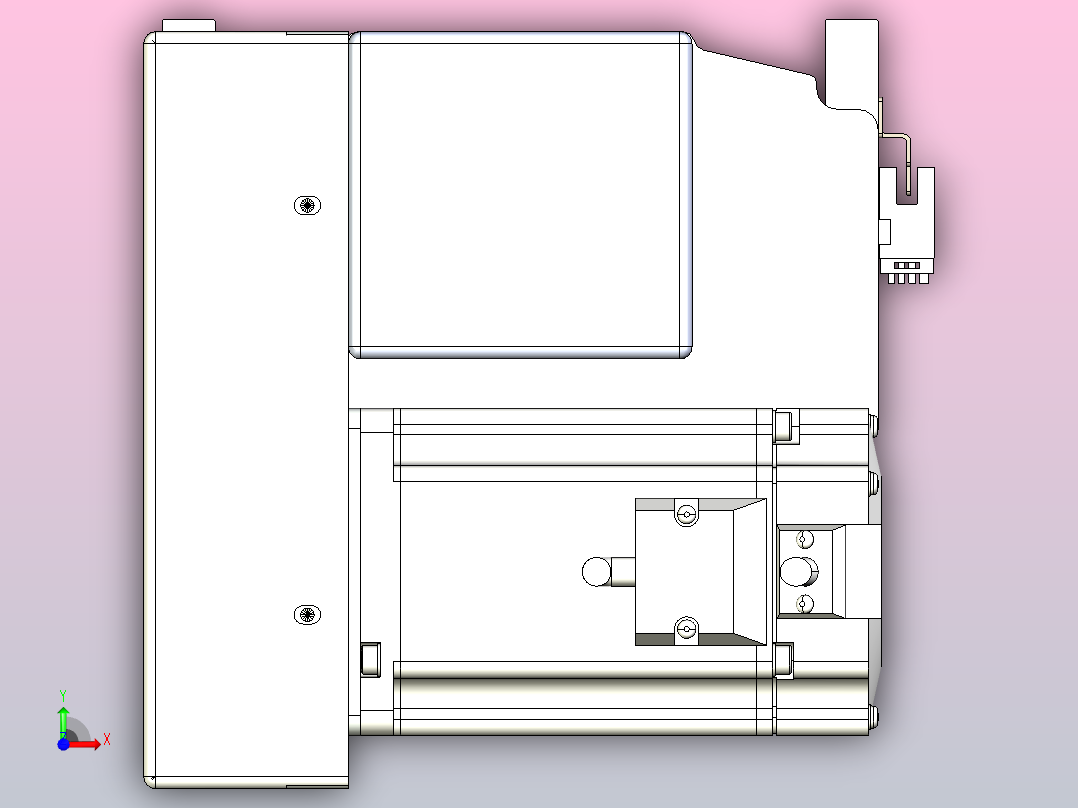 皮带直线轴半封闭可选导轨TPA-HNB-175D-140-L1950-LP-C-P75-N3前视图