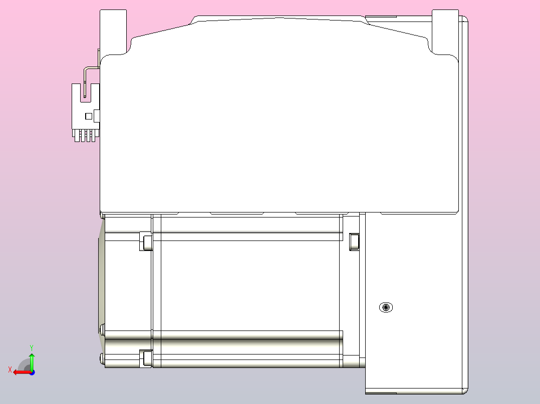 皮带直线轴半封闭可选导轨TPA-HNB-175D-140-L1950-LP-C-P75-N3后视图