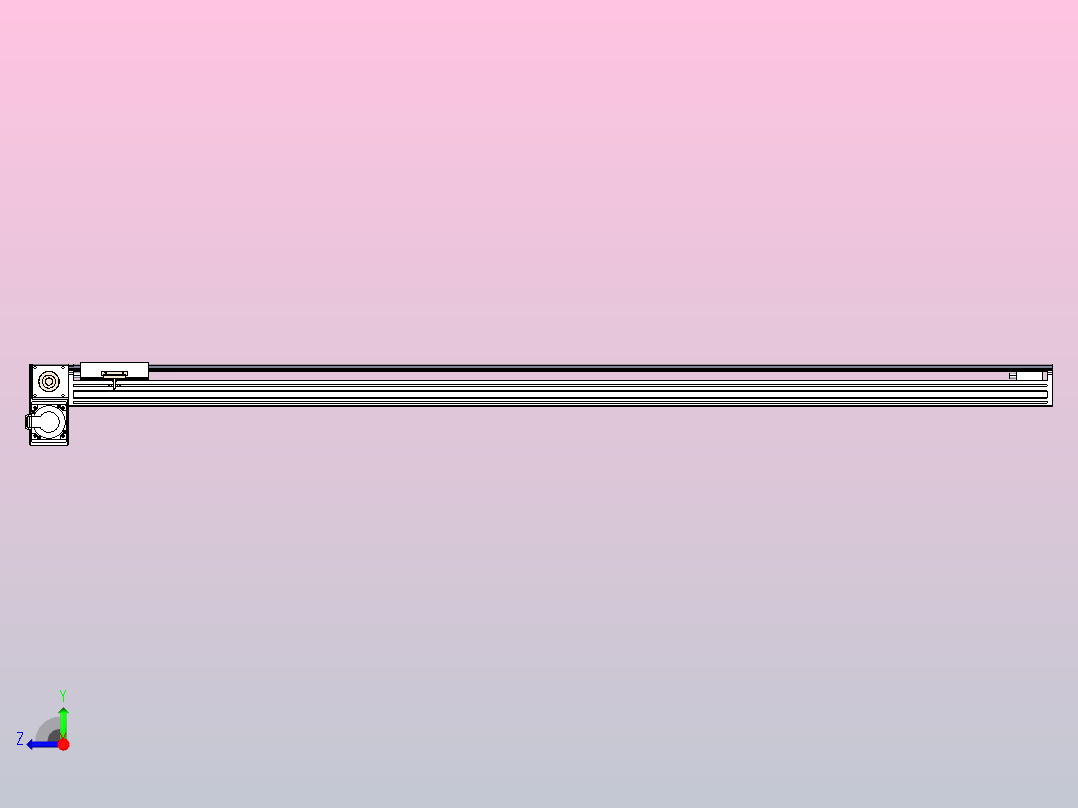 皮带直线轴半封闭可选导轨TPA-HNB-175D-140-L1950-LP-C-P75-N3右视图