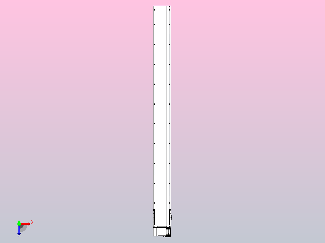 皮带直线轴半封闭可选导轨TPA-HNB-175D-140-L1950-LP-C-P75-N3俯视图