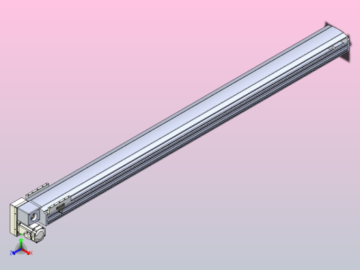 皮带直线轴半封闭可选导轨TPA-HNB-175D-140-L1950-LP-C-P75-N3正等轴测缩略图