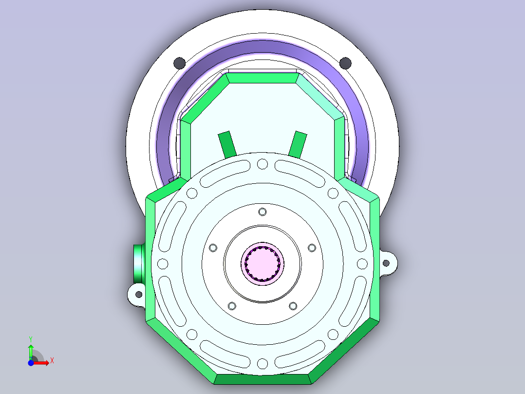 200螺旋机减速箱前视图