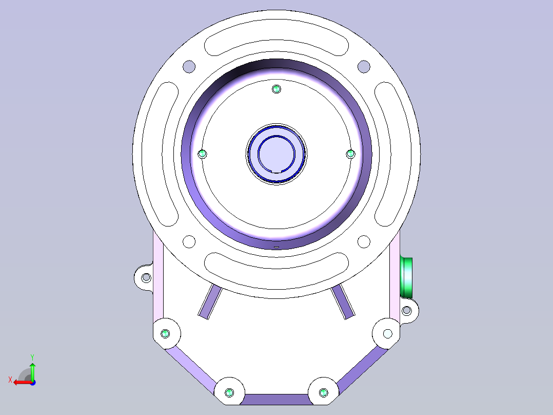 200螺旋机减速箱后视图