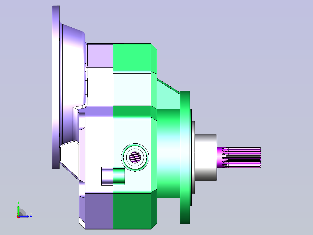 200螺旋机减速箱左视图