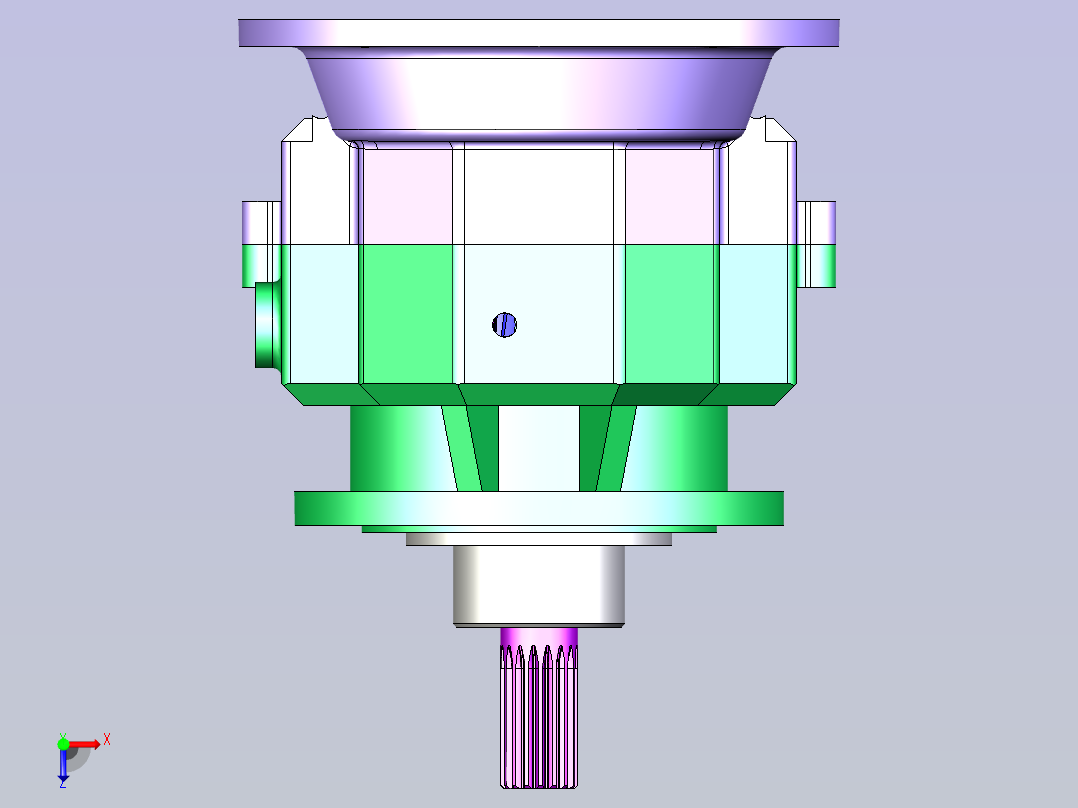200螺旋机减速箱俯视图