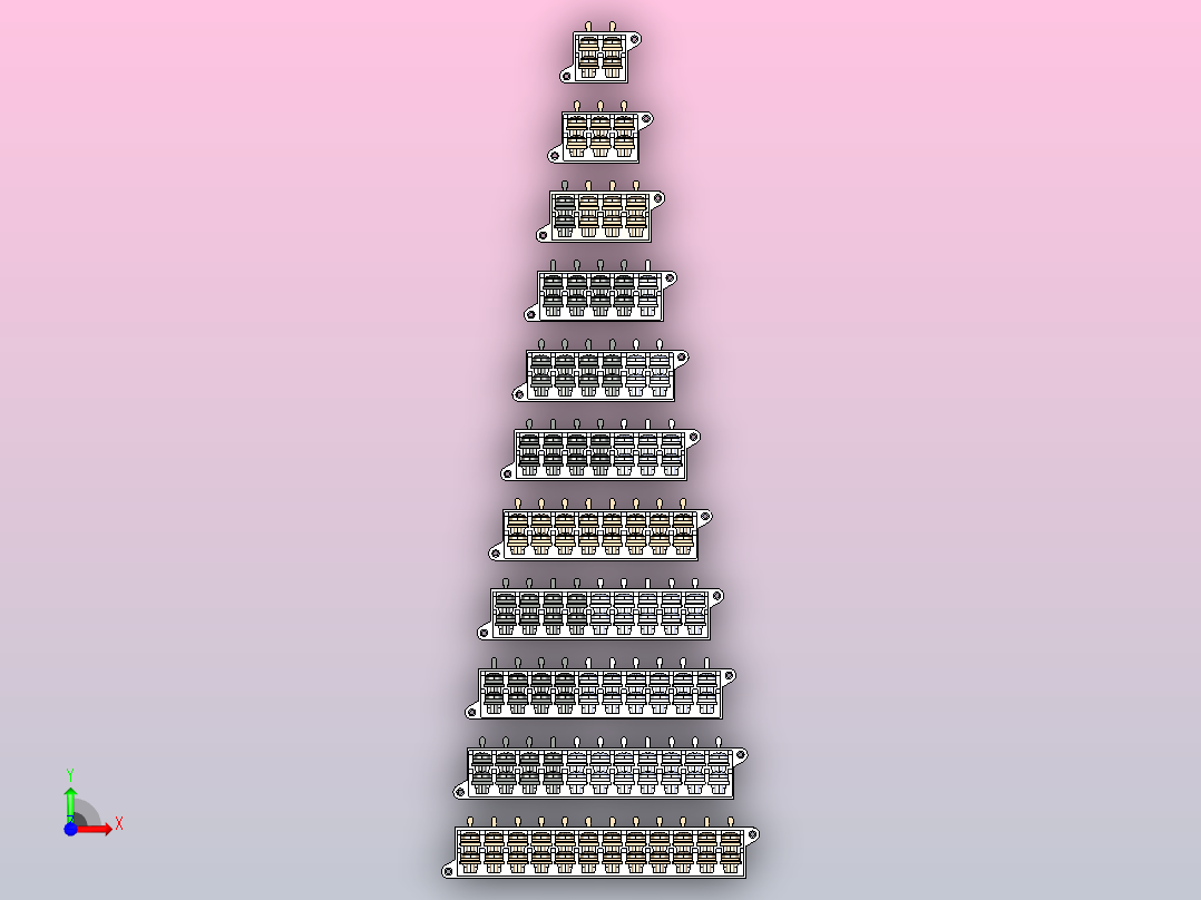 屏障端子板2前视图