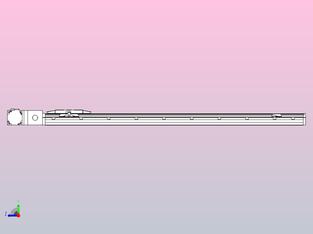机器人皮带驱动直线轴TPA-GCB-150-P80-L1100-QL-M75-N3右视图