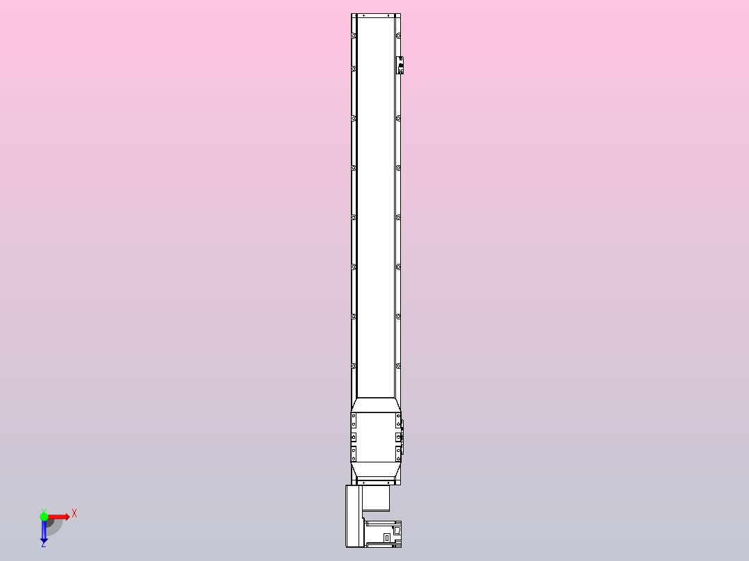 机器人皮带驱动直线轴TPA-GCB-150-P80-L1100-QL-M75-N3俯视图