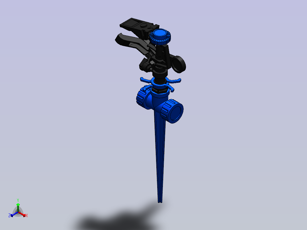 洒水器 sw10正等轴测图