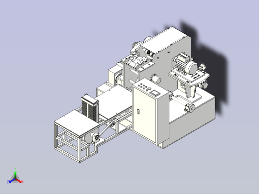 一款薄板切割成型机3D图纸正等轴测缩略图