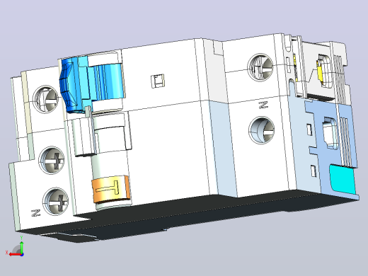 NB1L-40 1P&amp;N剩余电流动作断路器三维模型202010后视缩略图