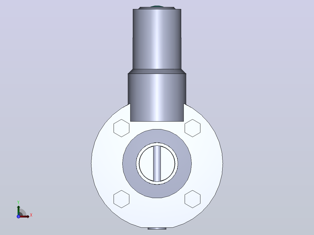 DDSX-02加长型焊接式手动蝶阀[DDSX-02-DN20]前视图