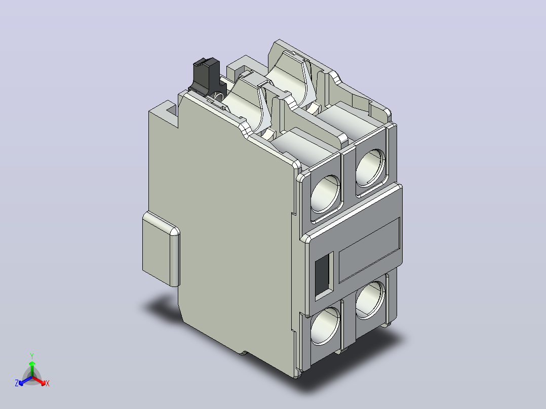 F4-02~20辅助触头三维模型202301正等轴测图