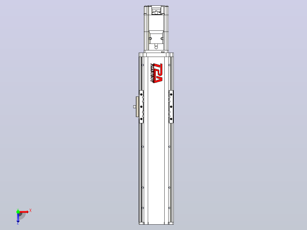 日规模组半封闭丝杆TPA-HNR-85D-1610C-L200-M-Y-P20-N3俯视图