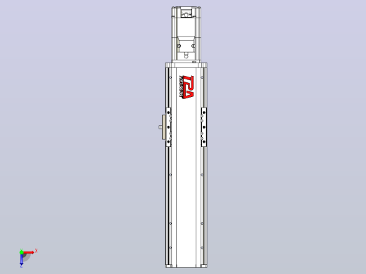 日规模组半封闭丝杆TPA-HNR-85D-1610C-L200-M-Y-P20-N3俯视缩略图