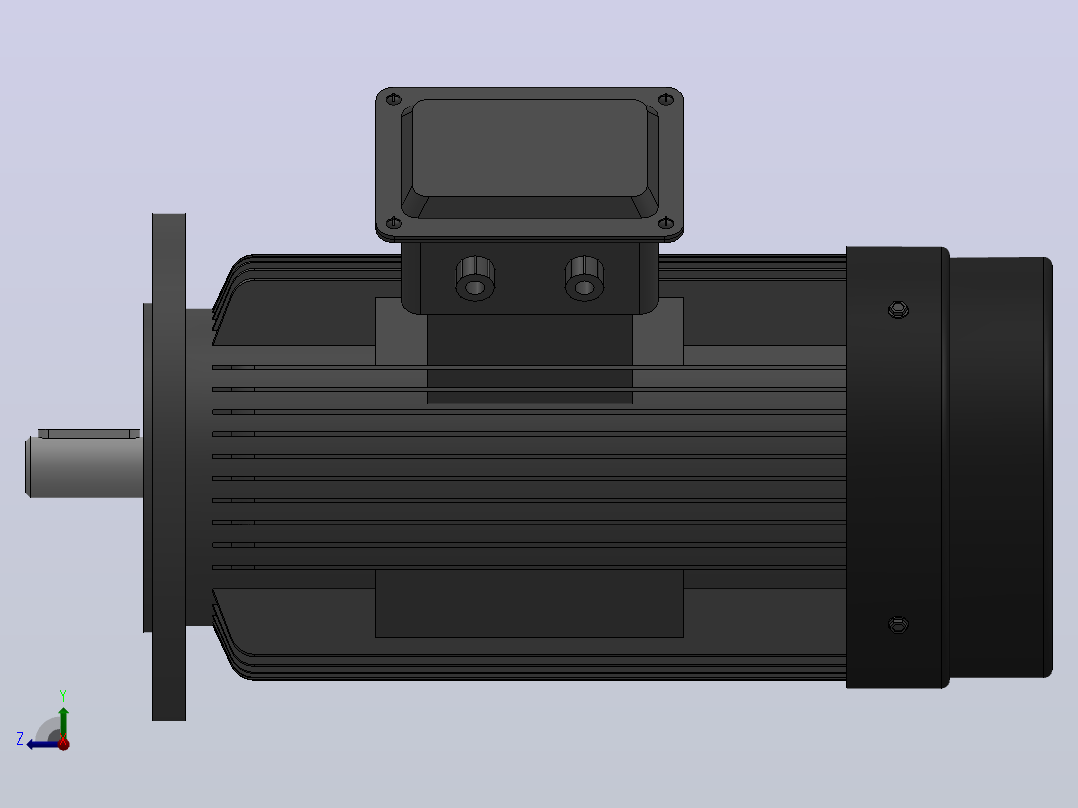 EMG型伺服电机[UABPT90L-4-25-0.75]右视图