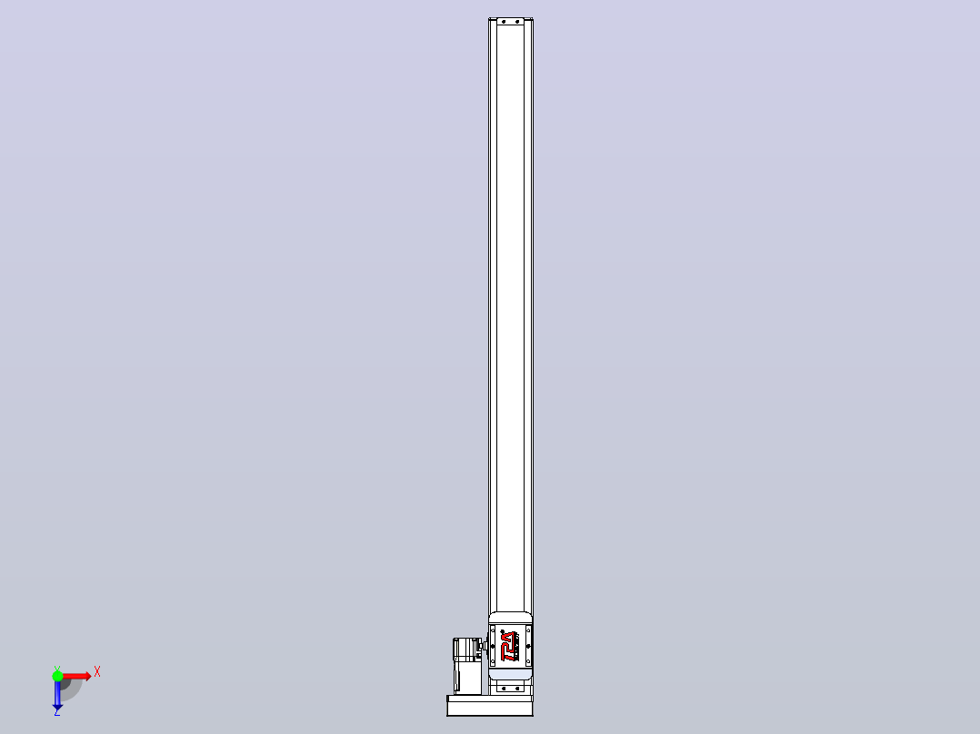 滚珠丝杠直线轴带导轨全封闭TPA-HCR-65S-1610C-L850-ML-Y-P10-N3俯视图