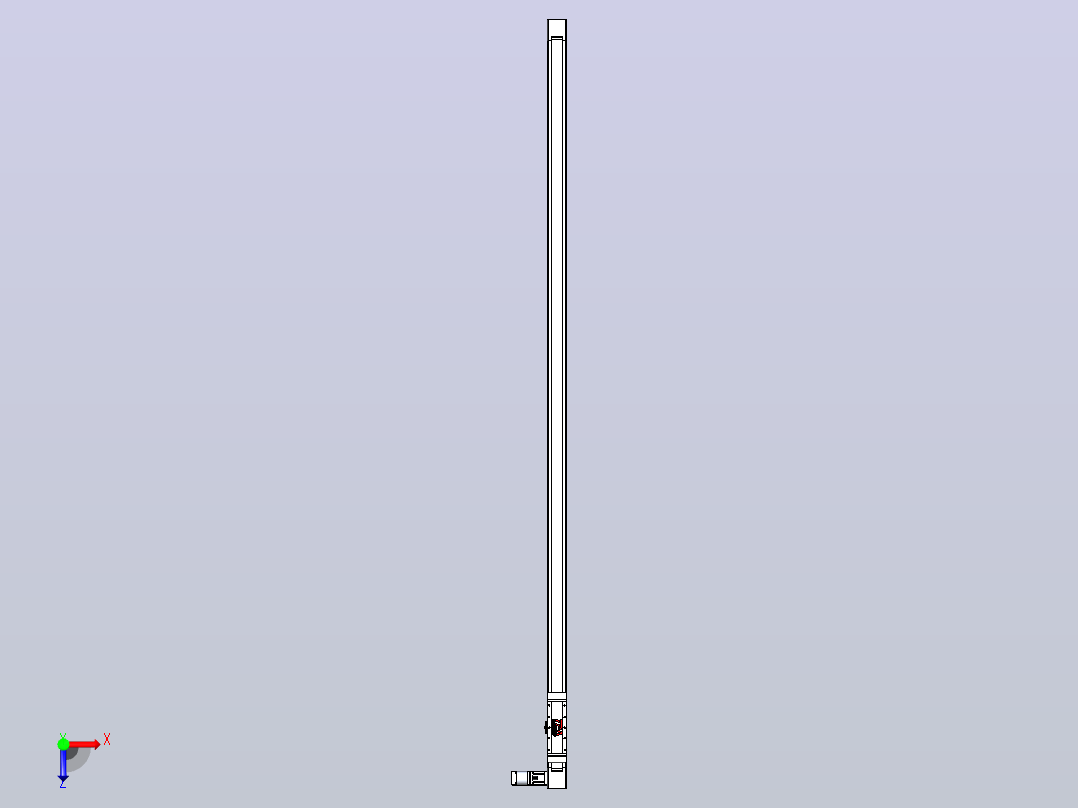 伺服电机集成皮带传动直线执行器TPA-OCB-80-140-L2750-DL-J60-N3俯视图
