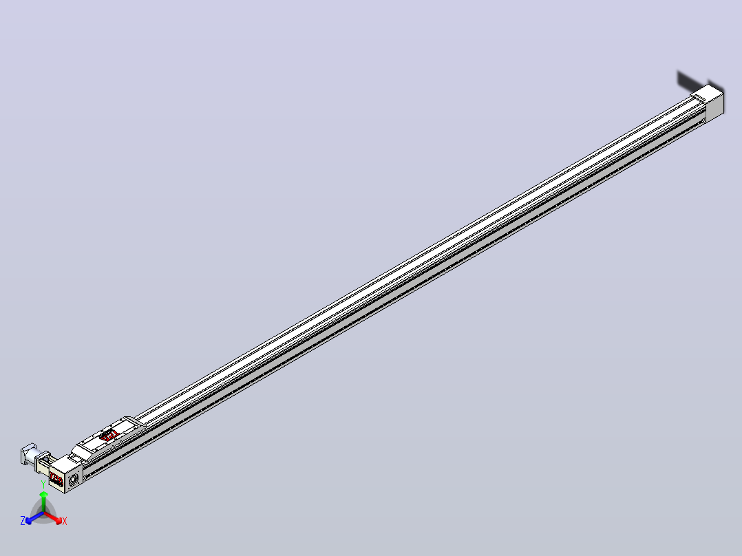 伺服电机集成皮带传动直线执行器TPA-OCB-80-140-L2750-DL-J60-N3正等轴测图
