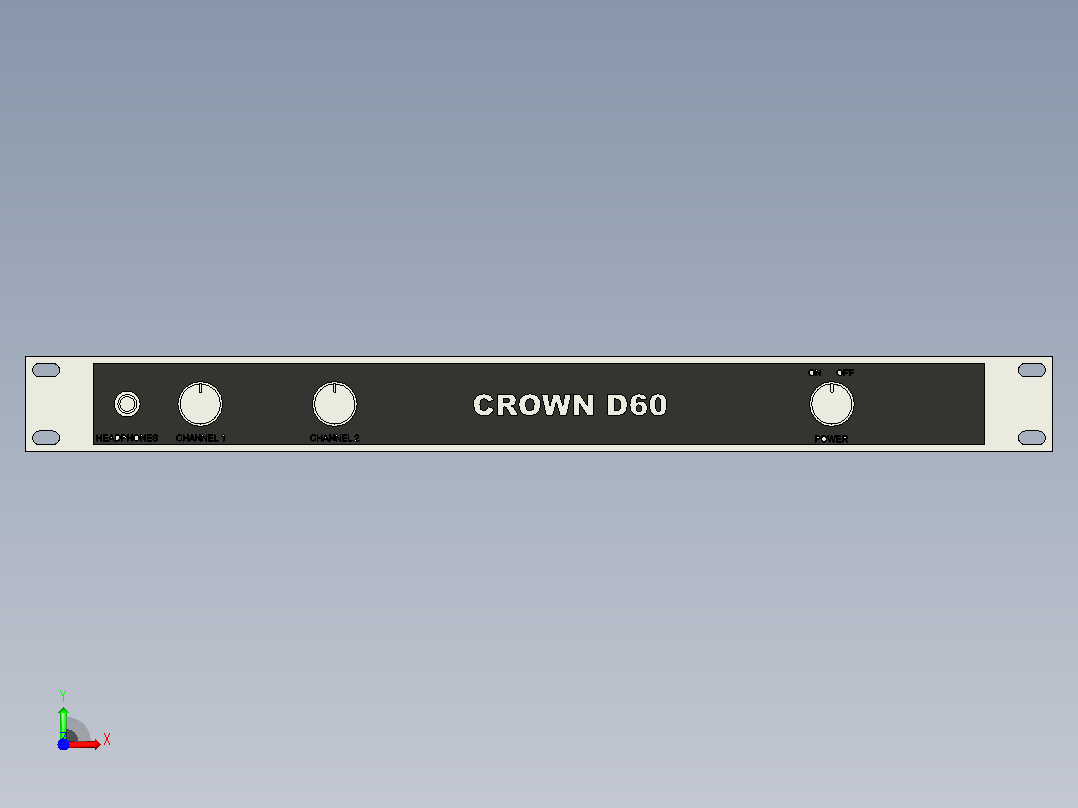 Crown D60 功放前视图