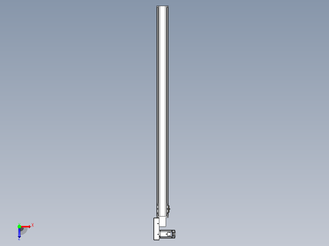 皮带直线轴半封闭可选导轨TPA-HNB-85S-90-L1400-ML-C-P20-N3俯视图