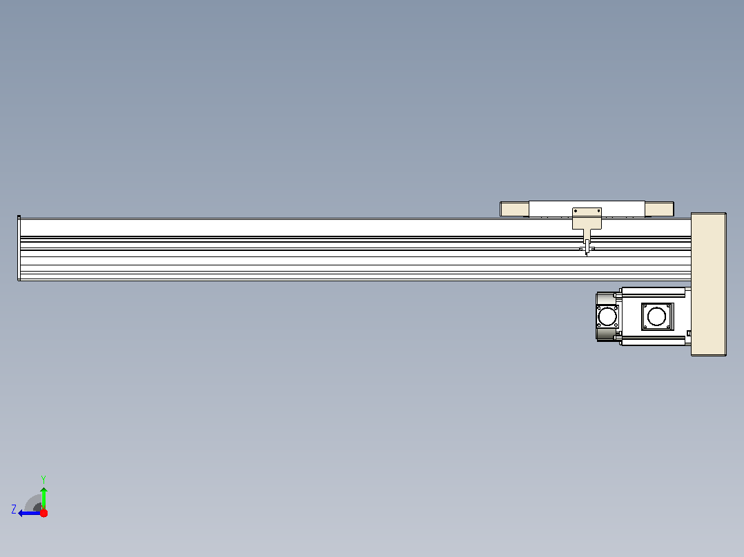 滚珠丝杠直线轴带导轨全封闭TPA-HCR-220D-3210C-L800-MP-C-P1K-N3右视图