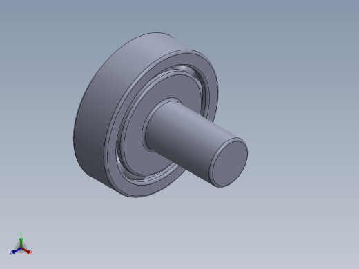 带轴的轴承正等轴测缩略图