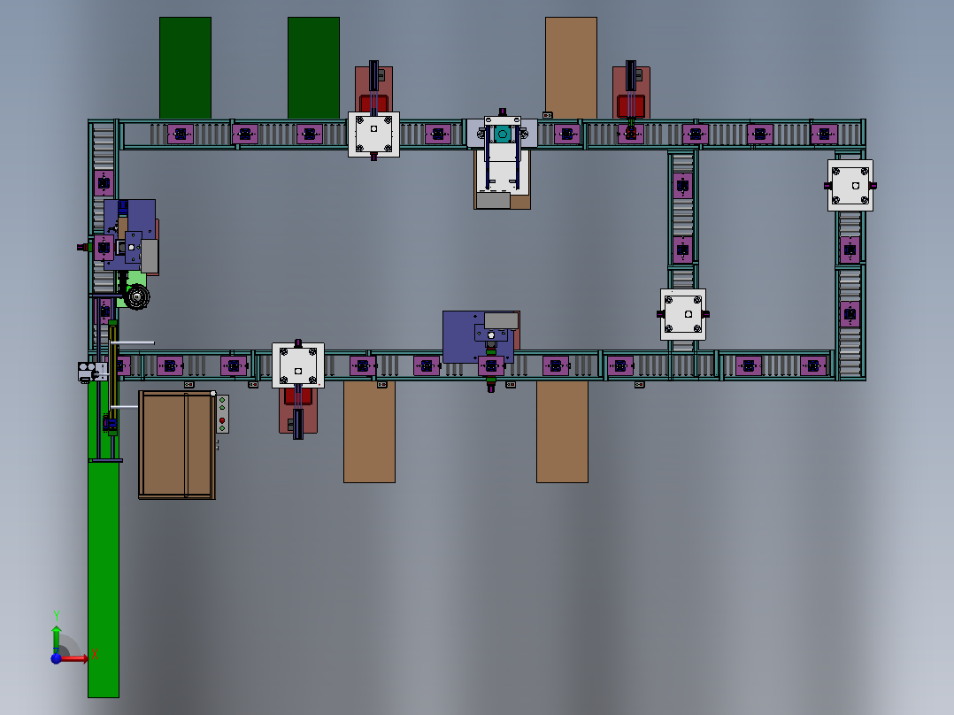 断水阀生产流水线(前视图