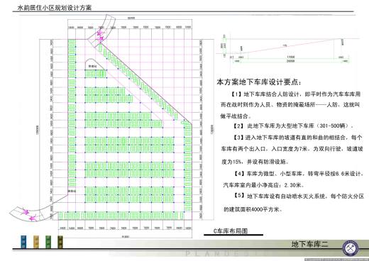 停车场地库CAD施工图纸地下车库出入口地面建筑素材平面图设计图缩略图