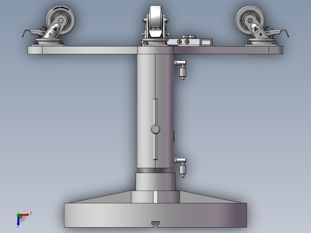 旋转焊接台3D数模图纸 STEP格式俯视图