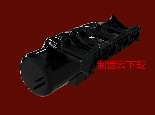 进气歧管涡轮3D模型缩略图